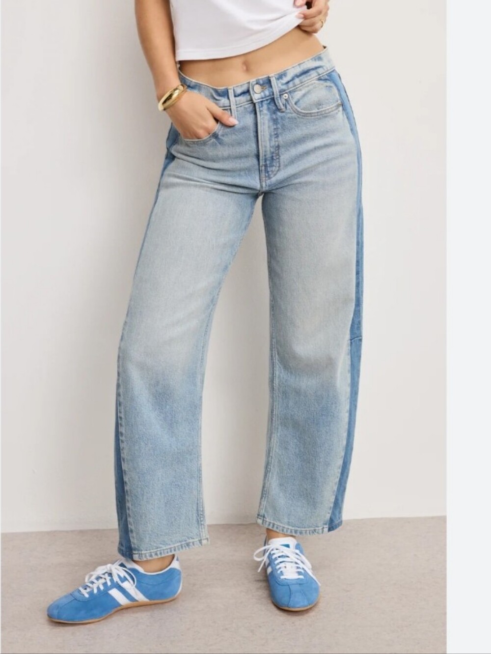 Good American Good Standard Barrel Jean's In Inidgo923 Size 8, NWT